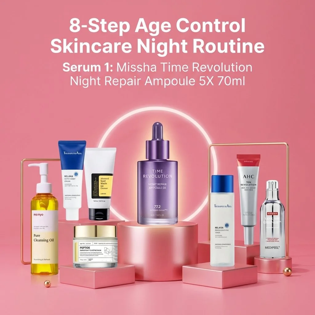 8-Step Age Control Skincare Routine Morning & Night