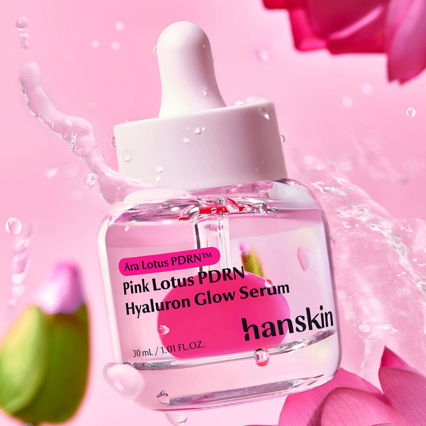 Hanskin Pink Lotus PDRN Hyaluron Glow Serum | Radiant Skin