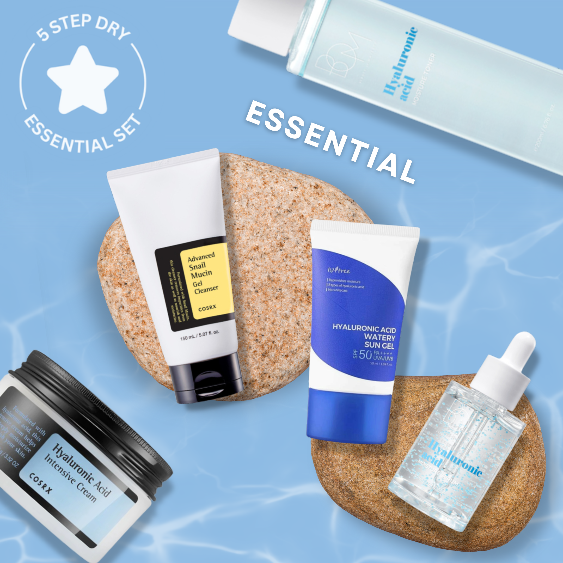 5-Step Replenishing Skincare Routine for Dry Skin | OoshTush | K-beauty | Free Shipping Over $50 USD