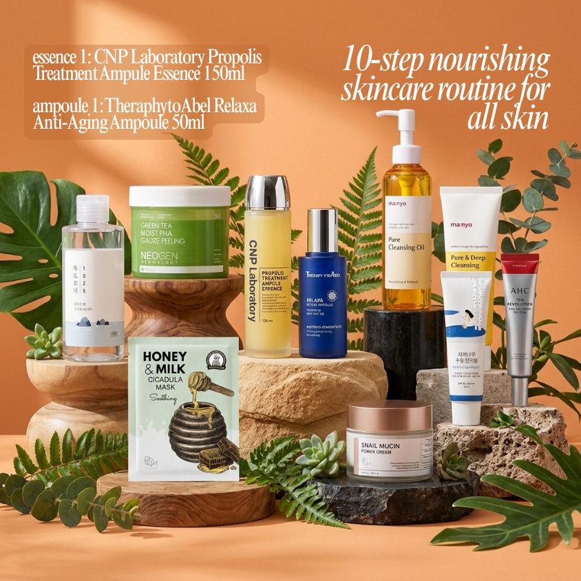 10-Step Nourishing Skincare Routine for All Skin