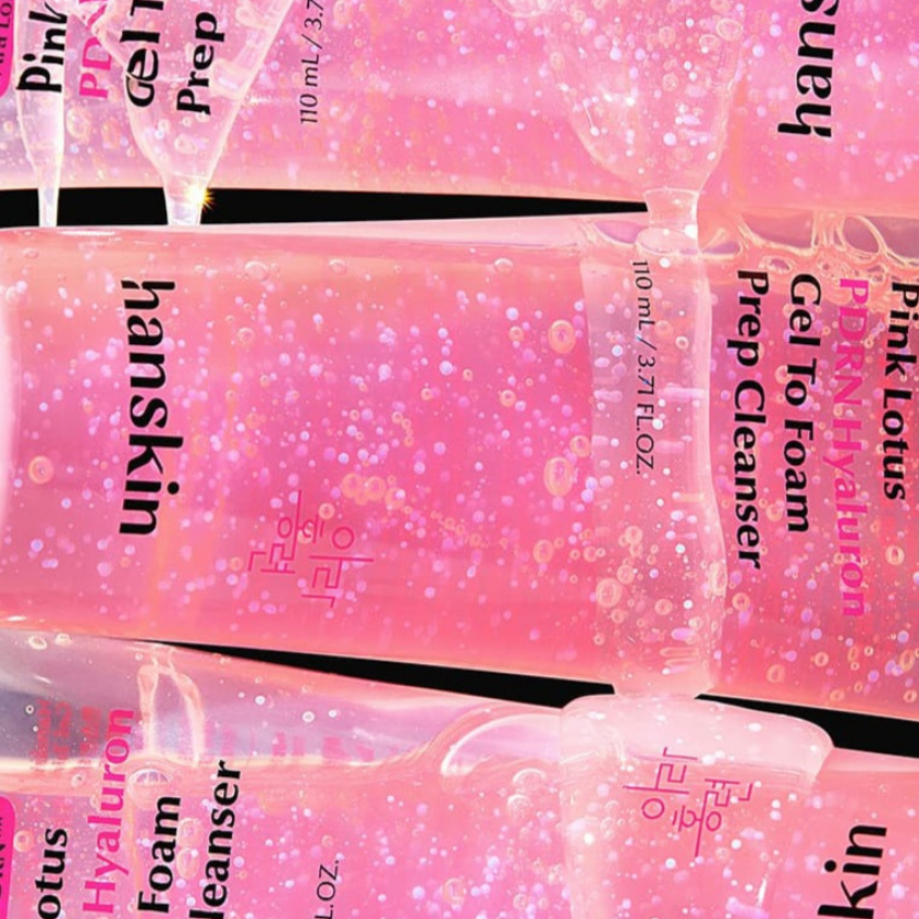Hanskin Pink Lotus PDRN Hyaluron Foam Cleanser - Skin Care