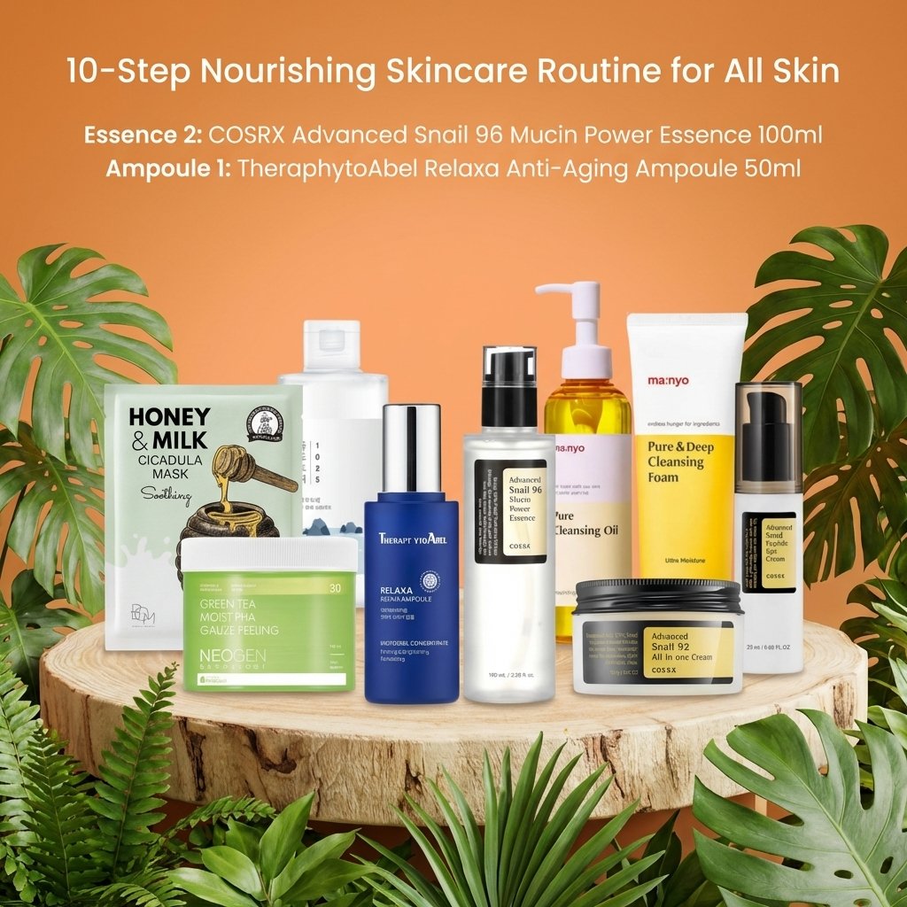 10-Step Nourishing Skincare Routine for All Skin