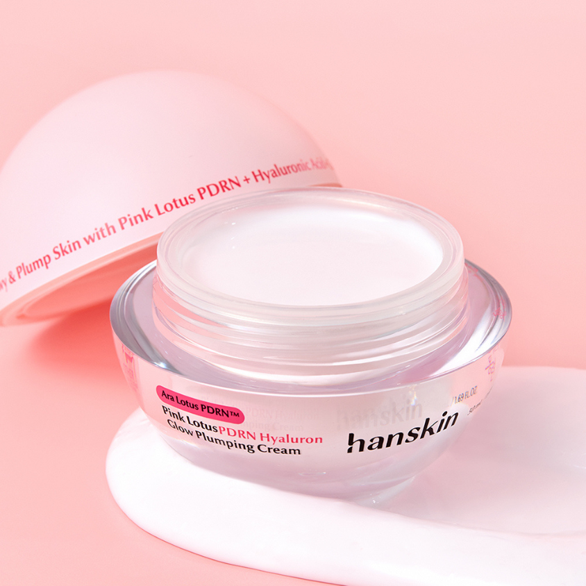 Hanskin Pink Lotus PDRN Cream: Hydrate & Plump Skin