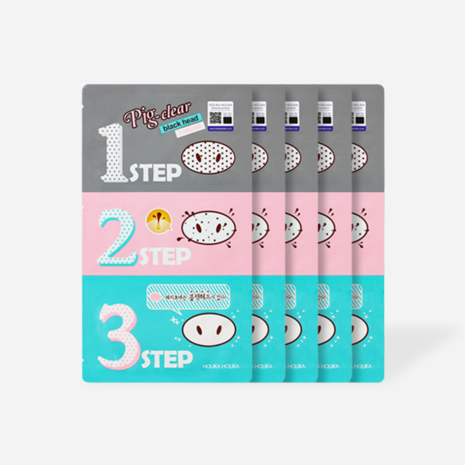 Holika Holika Pig Nose Clear Blackhead 3 Step Kit 7g (5 ea) | OoshTush | K-beauty