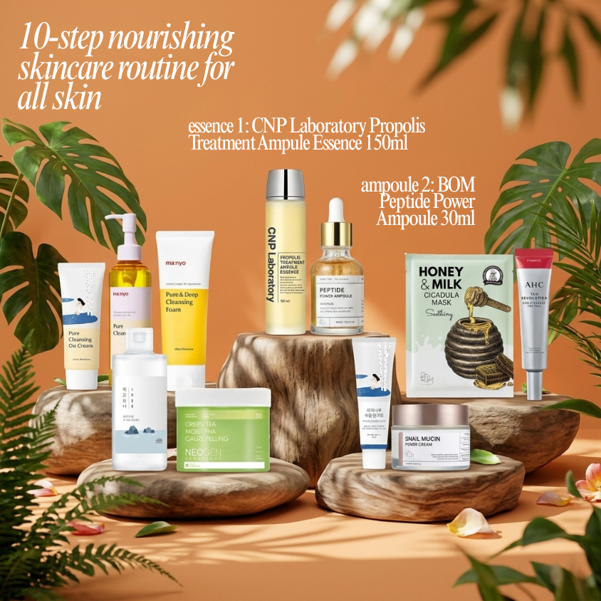 10-Step Nourishing Skincare Routine for All Skin