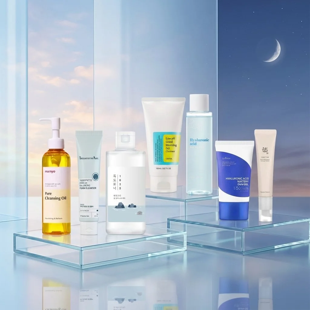 7-Step Glass Skin Routine (Morning & Night) | OoshTush | K-beauty | Free Shipping Over $50 USD