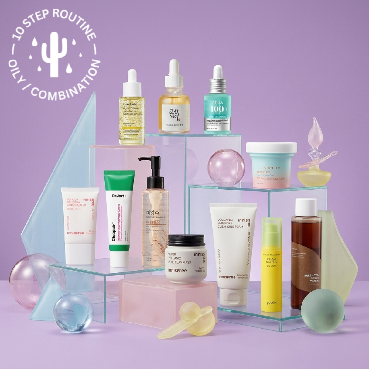 10-Step Oily & Combination Skincare Routine