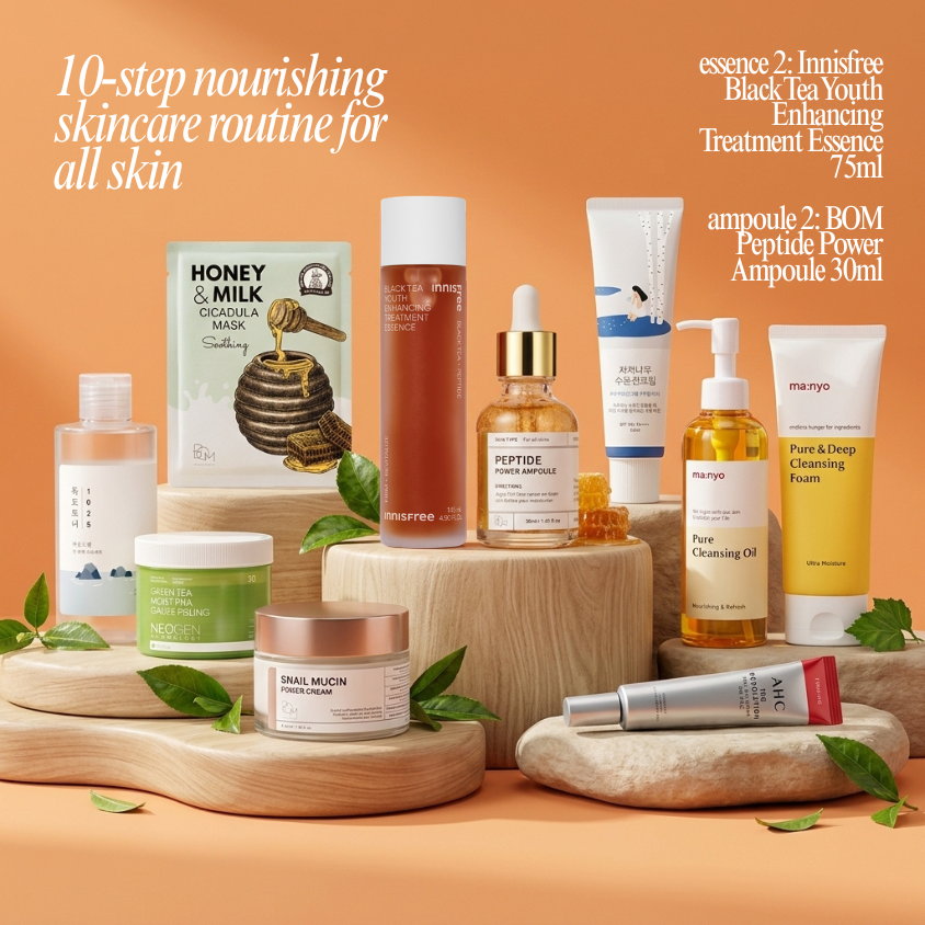 10-Step Nourishing Skincare Routine for All Skin
