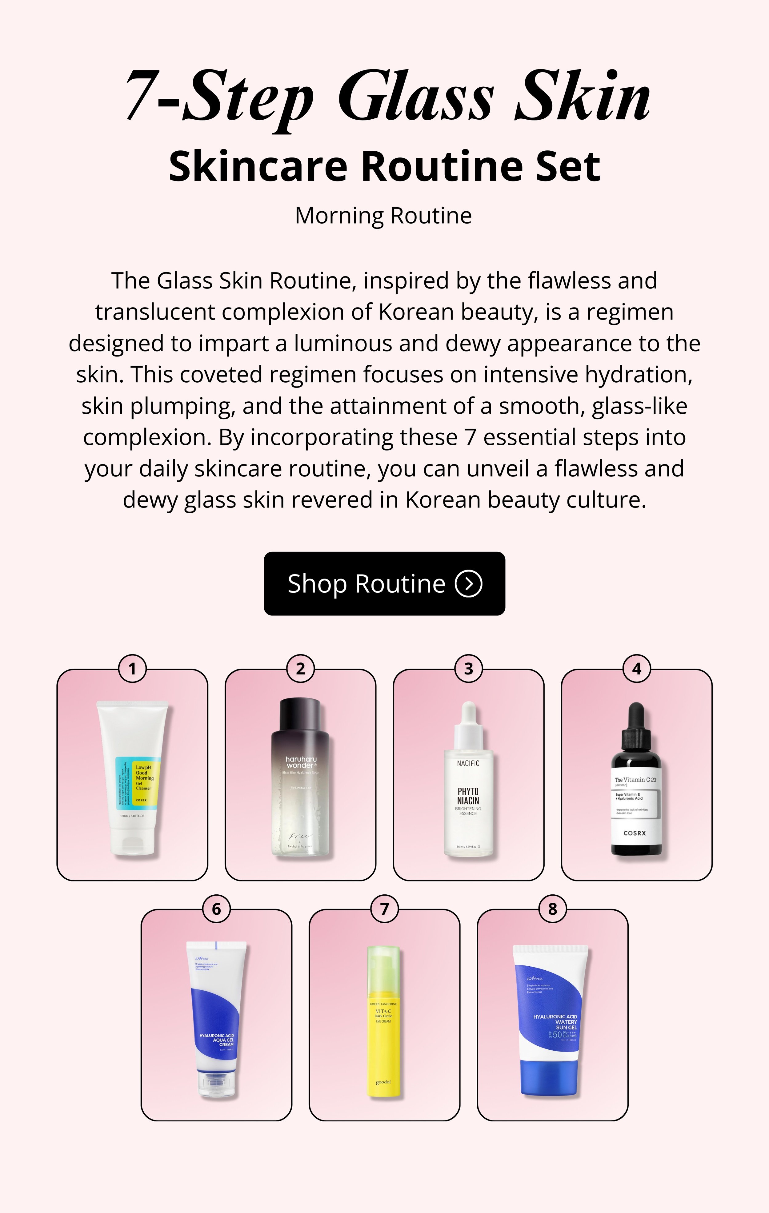 This 7-Step Korean Skincare Routine Set Is Your Key To GLASS SKIN ...