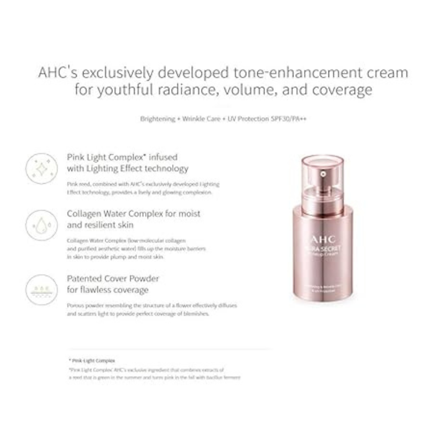 AHC Aura Secret Toneup Cream SPF30 PA++ 50g | OoshTush | K-beauty | Free Shipping Over $40