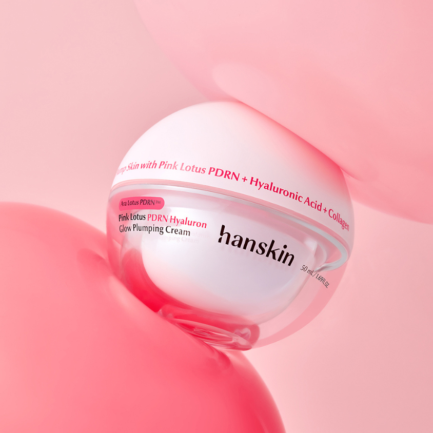 Hanskin Pink Lotus PDRN Cream: Hydrate & Plump Skin