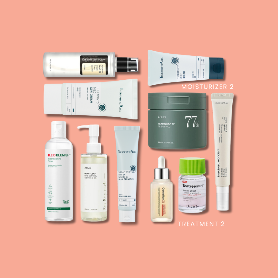 10-Step Sensitive & Acne Skincare Routine