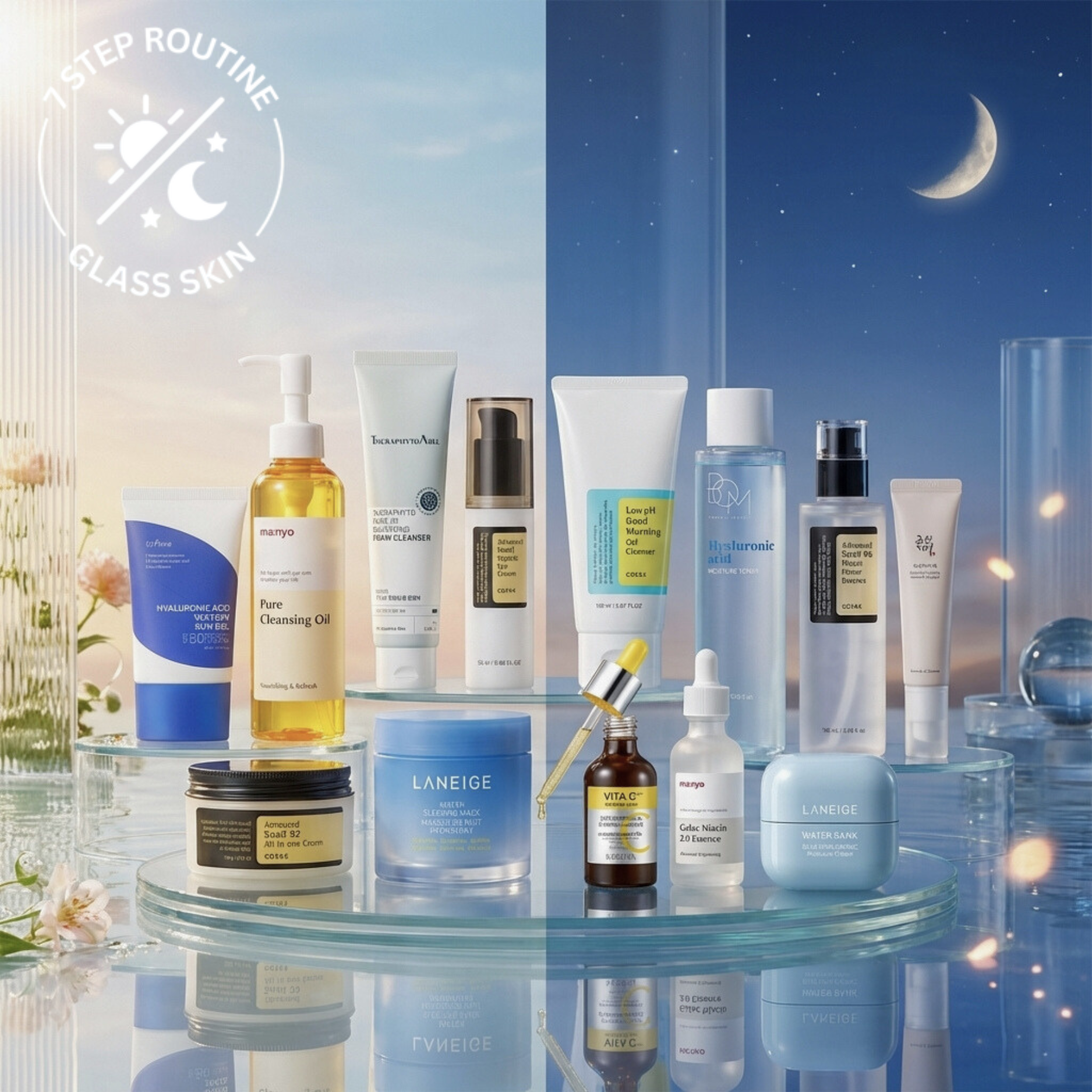 7-Step Glass Skincare Routine Morning & Night