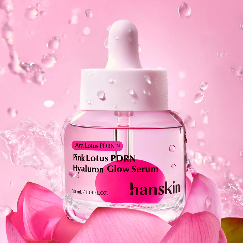 Hanskin Pink Lotus PDRN Hyaluron Glow Serum | Radiant Skin