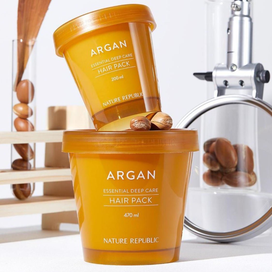 Nature Republic Argan Essential Deep Care Hair Pack | OoshTush | K-Beauty | Korean Skincare