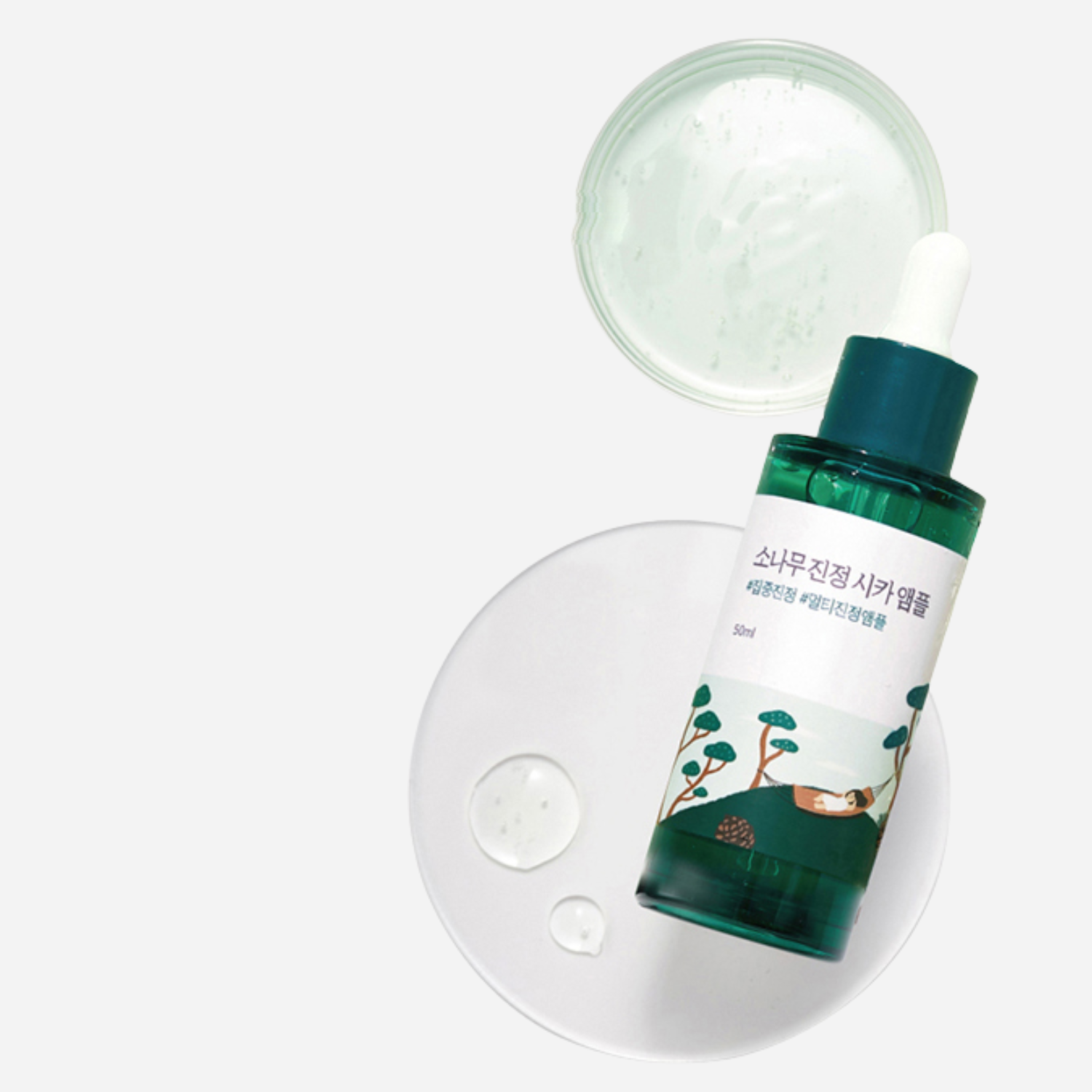 Round Lab Pine Calming Cica Ampoule | OoshTush | Korean Skincare | K-Beauty