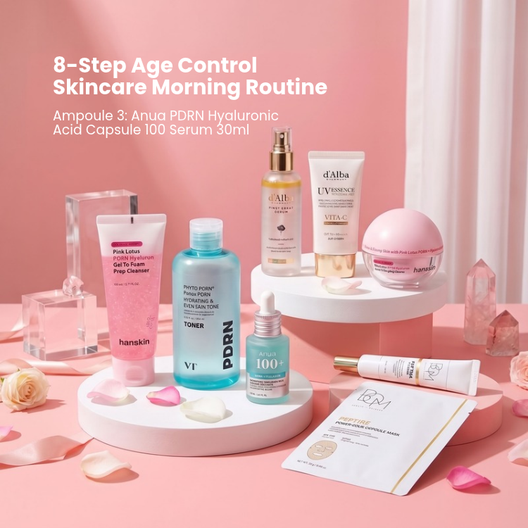 8-Step Age Control Skincare Routine Morning & Night