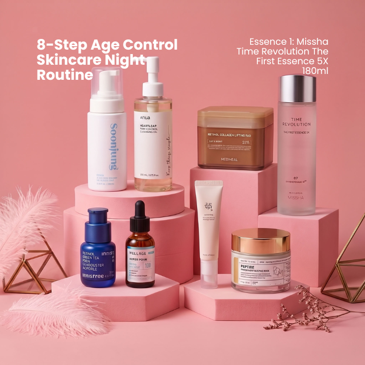 8-Step Age Control Skincare Routine (Morning & Night) | OoshTush | K-beauty | Global Free Shipping Available