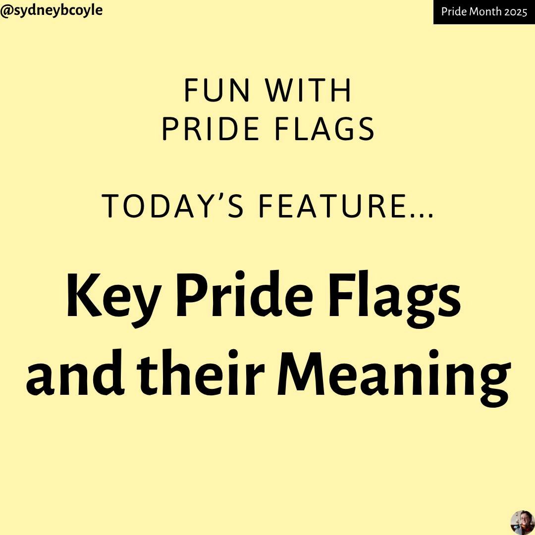 It's time for... fun with flags! The wrap-up post on our flags discusses the most common flags and the meaning behind each of the colours. 

#pride 
#pride2025 
#pridemonth 
#lgbtqpride 
#transgenderpride 
#queerpride 
#pride365 
#lgbtqawareness 
#lg