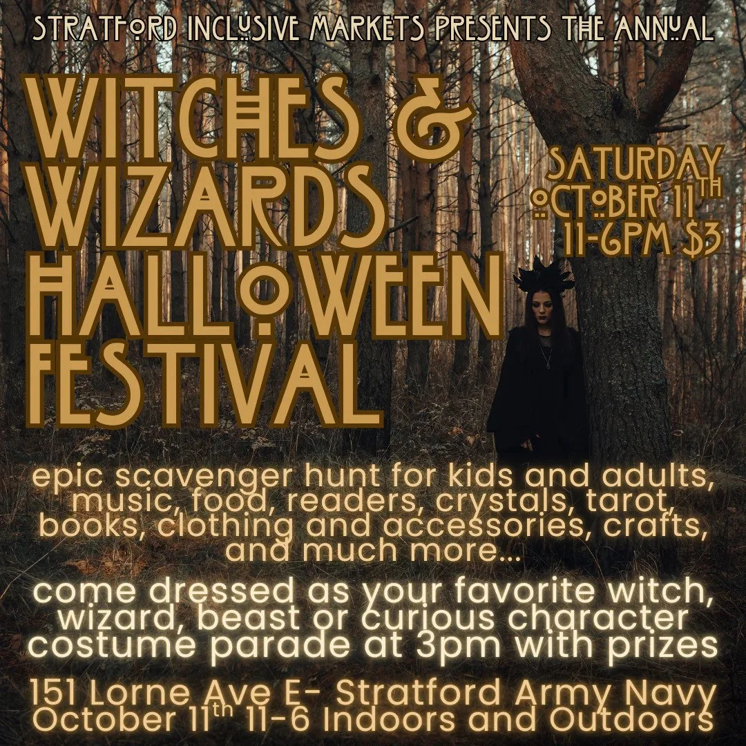 I'm a vendor at this Witches &amp; Wizards Halloween Festival tomorrow night! Come support local vendors, artists, and have a fun Halloween themed time!