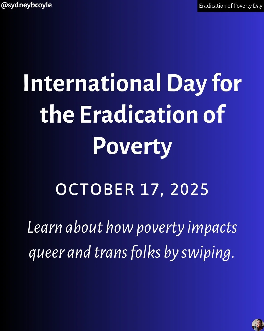 In a time of rising costs, this year's International Day for the Eradication of Poverty is more important than ever. Swipe to learn about the cycle of poverty and how it affects queer and trans folks. 
#internationaldayfortheeradicationofpoverty
#er