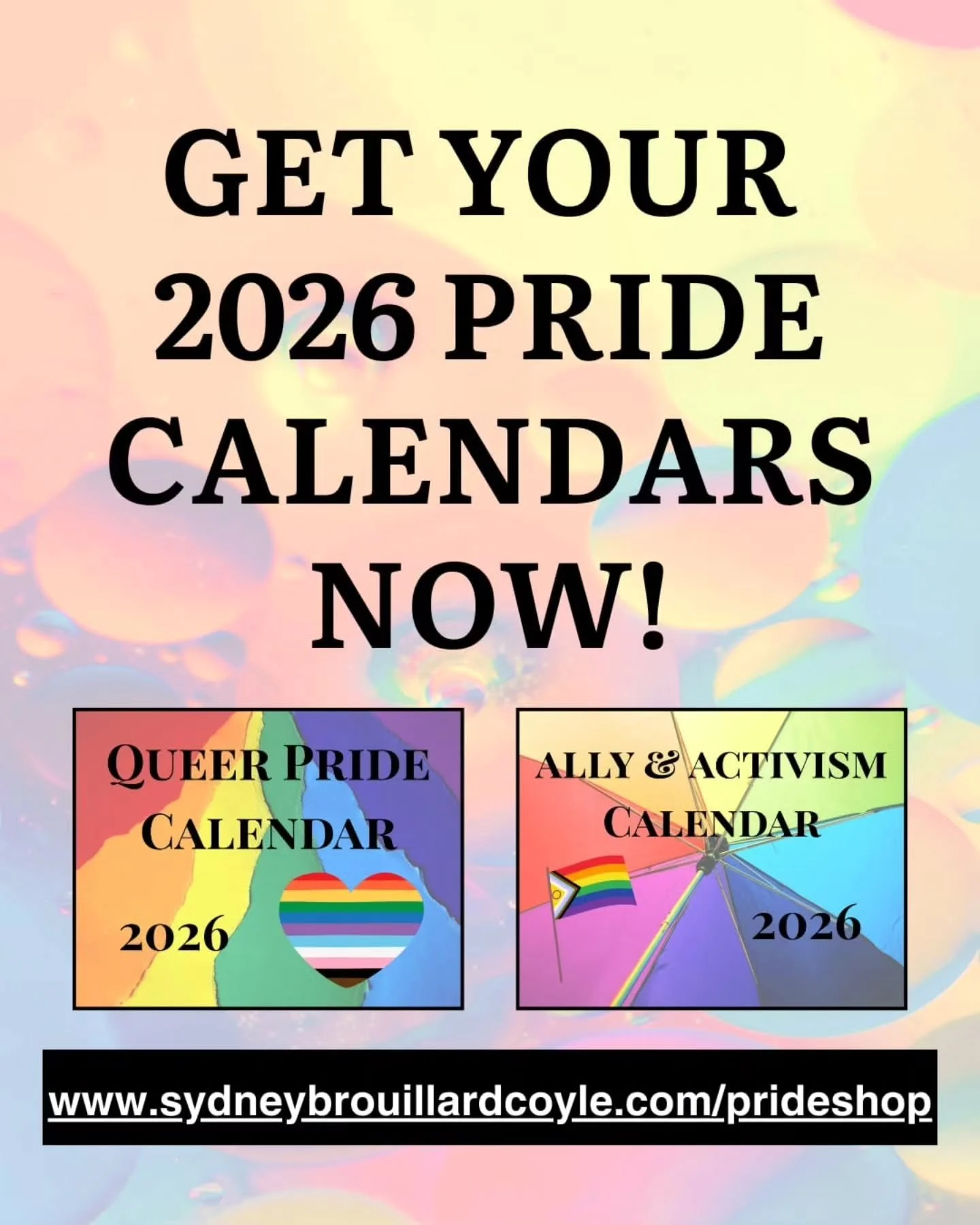 If you are one of the next 25 people to order your 2026 Pride Calendar, you'll get a FREE magnet! 

Calendars are $25 each, or 2 for $40. Free pickup in Windsor or London OR shipping anywhere in Canada (shipping extra). 

Special Features of the Cale