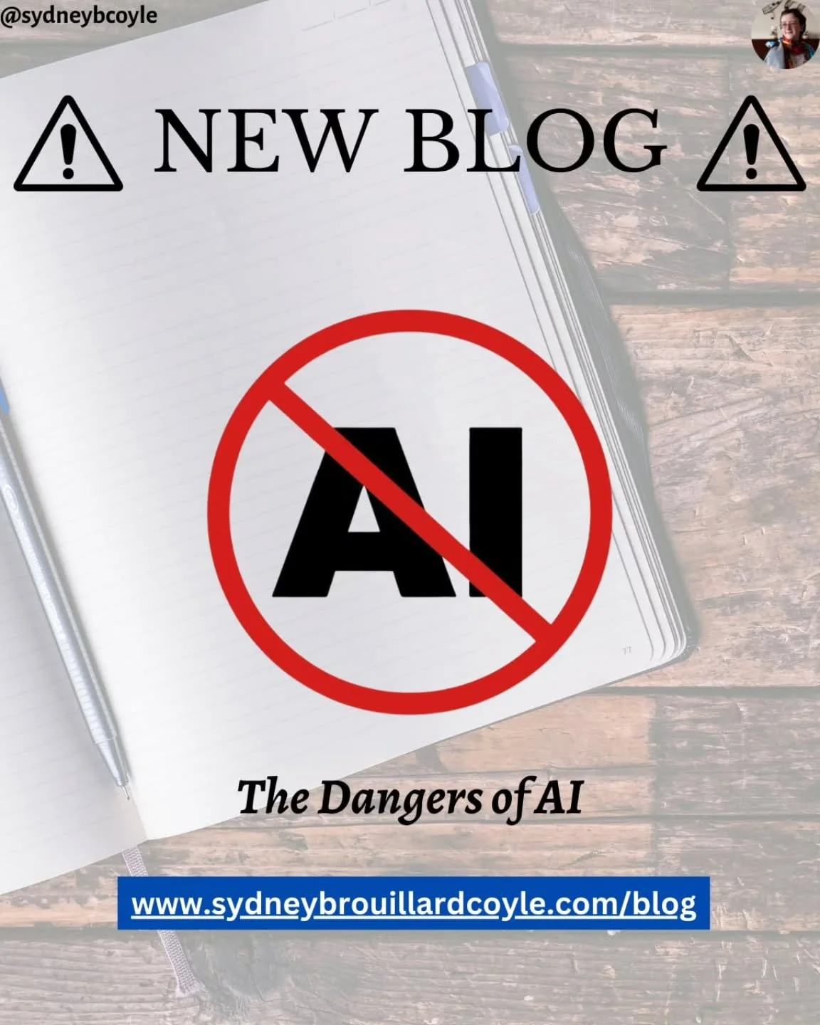 I've noticed a lot of people recently using AI and Chat GPT to generate text for their posts, to generate posters for events, and to replace profil pictures. Here's why no one should be using AI and Chat GPT, and why I - as an author, activist, and c