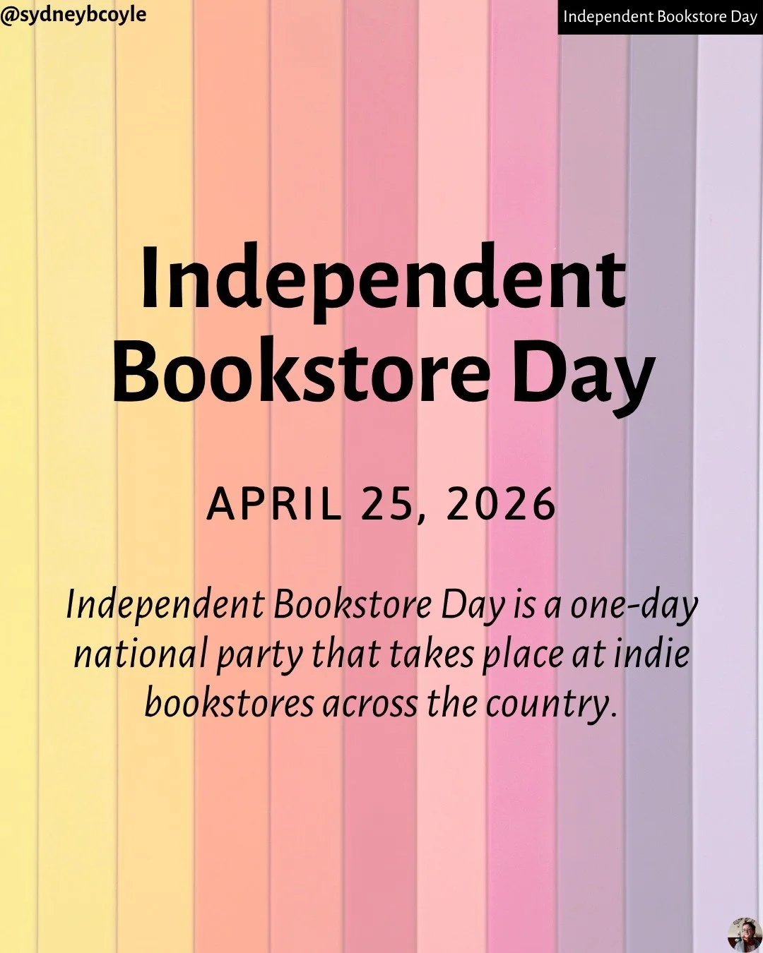 Today (and every day) is a great day to support your local, independent bookstores! Indie bookstores play a vital role in building community and supporting authors, especially those in equity-deserving communities. 

Participate in Independent Bookst
