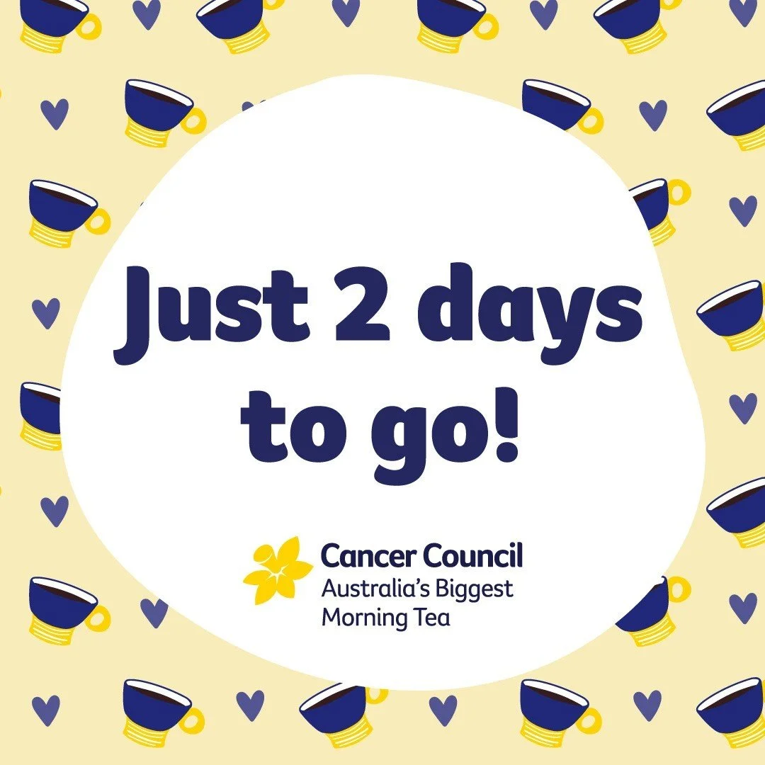 ☕💛 Just 2 DAYS TO GO until @cancercouncil Australia&rsquo;s Biggest Morning Tea! 🎉🍰

Join Art and Soul Creations as we come together for a beautiful cause, delicious treats, and meaningful moments 💕🫖

Let&rsquo;s sip, share, and support those im