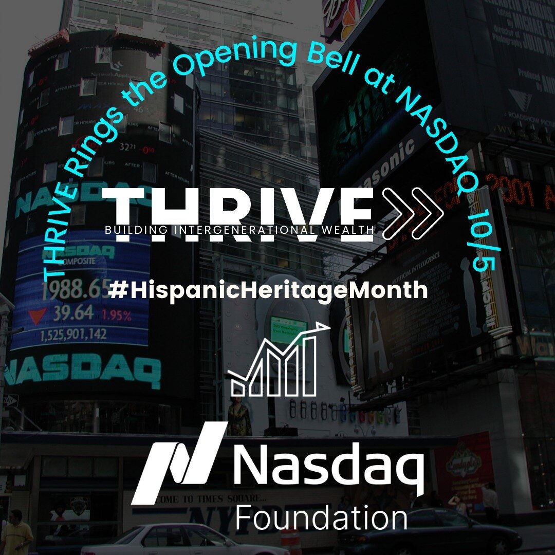 💰 The THRIVE Campaign is honored to ring the Opening Bell at NASDAQ in honor of Hispanic Heritage Month and advancing economic security. ⁠
⁠
👁 Watch as our founder Ramona Ortega-joined by @Black&amp;BrownFounders and the @NASDAQ Foundation Team rin