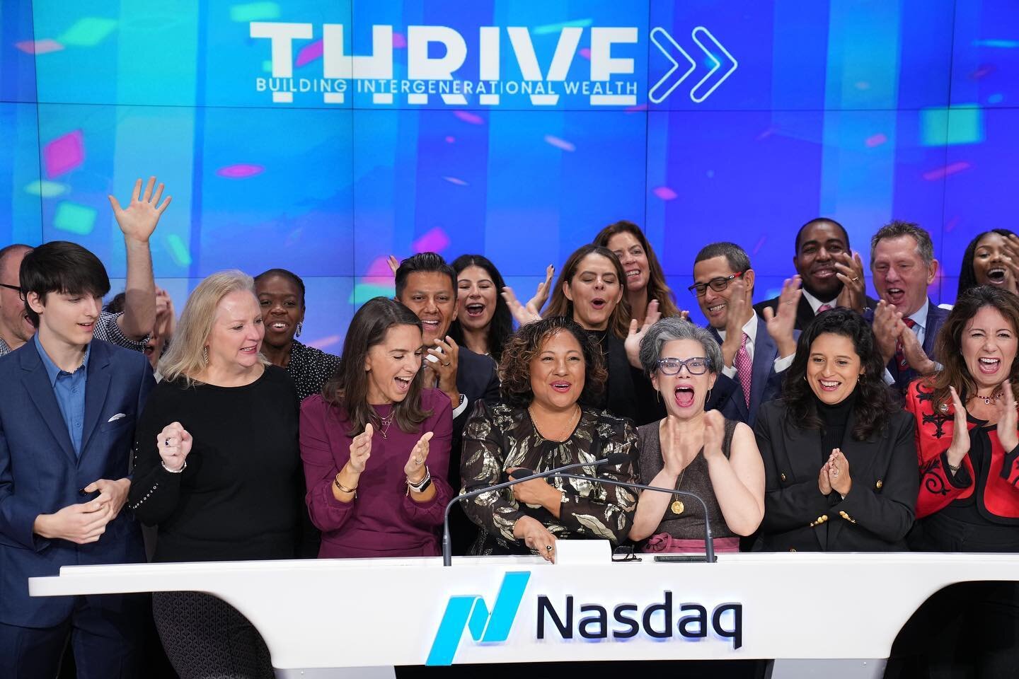 What an honor! Ringing in the capital markets this morning for THRIVE @mymoneymyfuture with @nasdaq Foundation. 

##hispanicheritagemonth