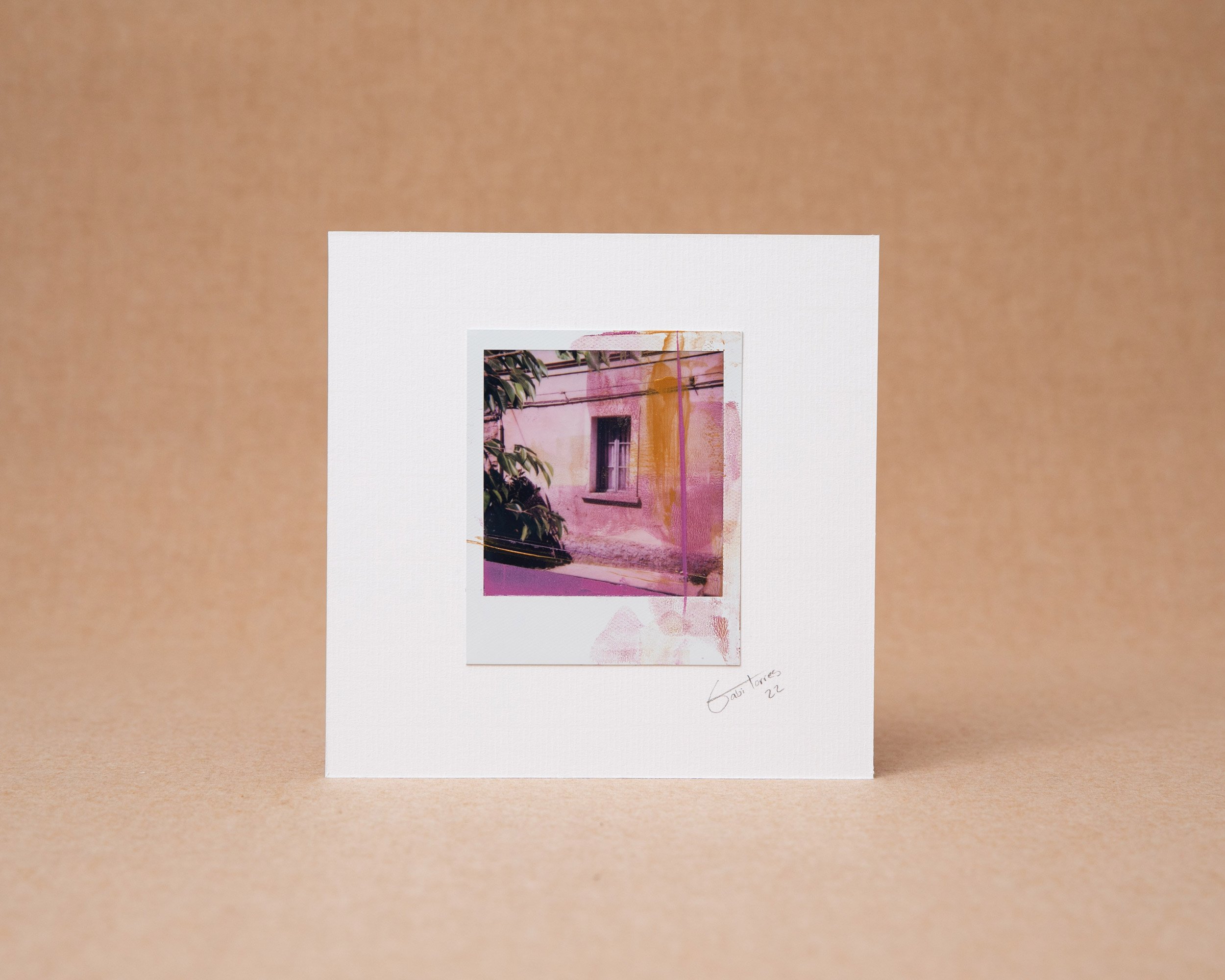 Abstract Painting on Polaroid - Fine Art £99.62