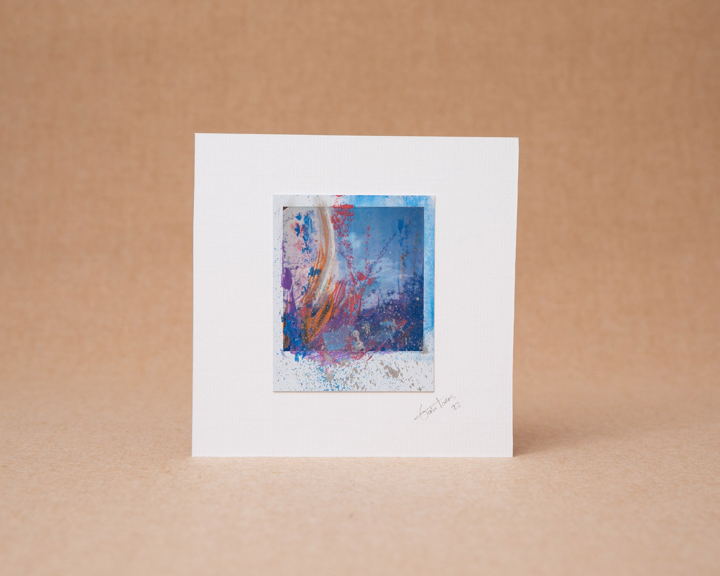 Abstract Painting on Polaroid - Fine Art £99.62