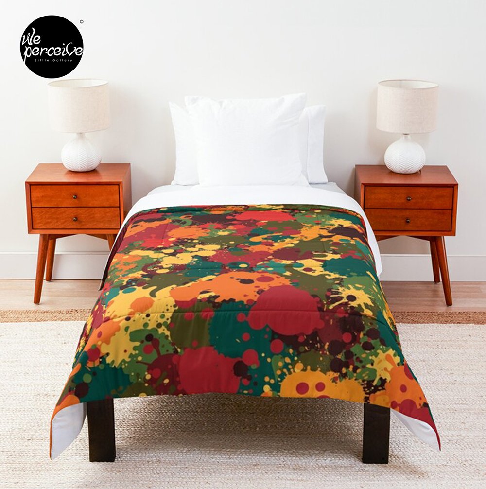 Abstract Expressionism Jackson Pollock Dripping and Pouring in African Style comforter.jpg