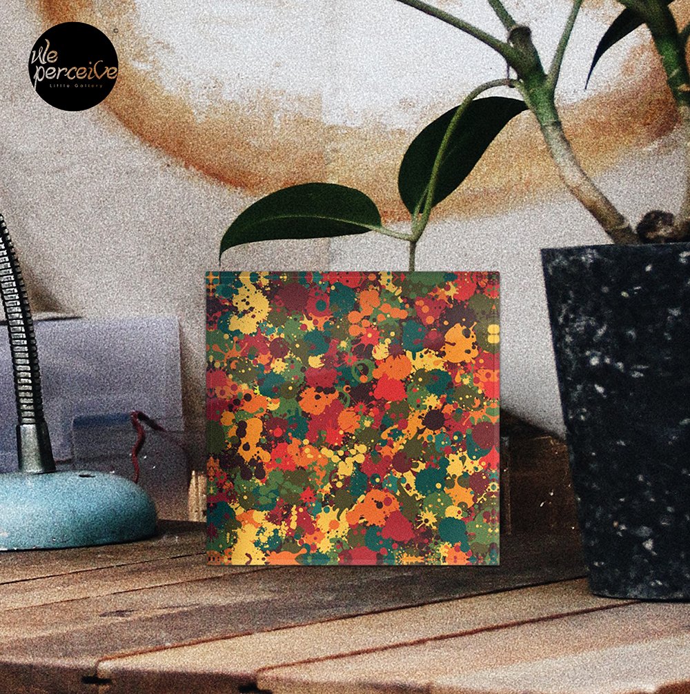 Abstract Expressionism Jackson Pollock Dripping and Pouring in African Style acrylic block.jpg