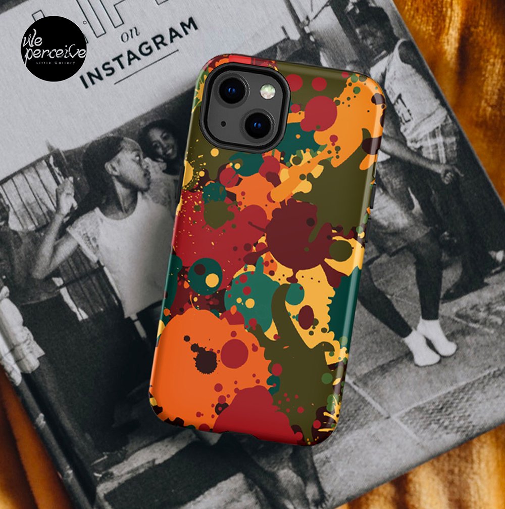 Abstract Expressionism Jackson Pollock Dripping and Pouring in African Style iPhone tough case.jpg