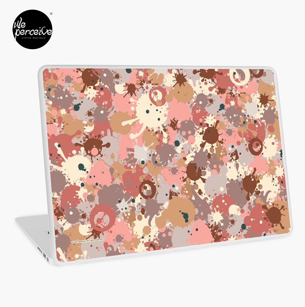 Abstract Expressionism Jackson Pollock Dripping and Pouring in Earth Tone laptop skin.jpg