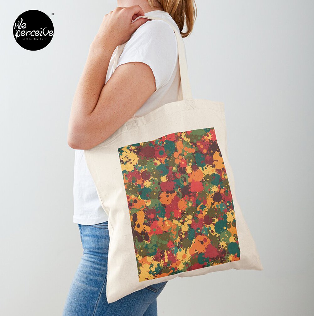 Abstract Expressionism Jackson Pollock Dripping and Pouring in African Style cotton tote bag.jpg