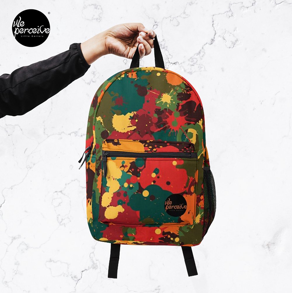 Abstract Expressionism Jackson Pollock Dripping and Pouring in African Style backpack.jpg