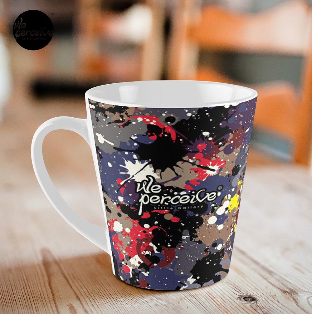 Abstract Expressionism Jackson Pollock Dripping and Pouring Original in Primary Colors tall mug back.jpg
