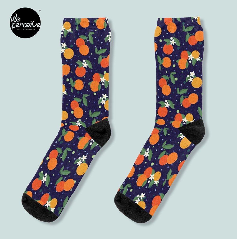 Fruity Spirit Collection Orange Garden in Midnight Romance socks.jpg