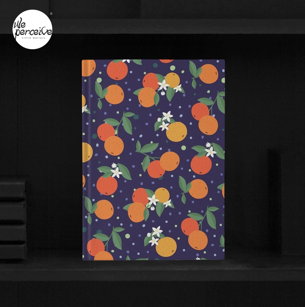 Fruity Spirit Collection Orange Garden in Midnight Romance hardcover notebook.jpg