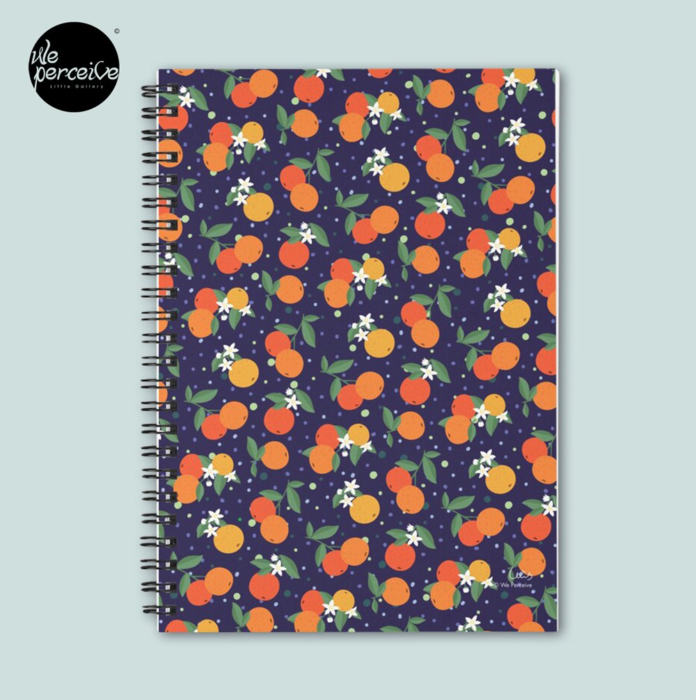 Fruity Spirit Collection Orange Garden in Midnight Romance spiral notebook.jpg