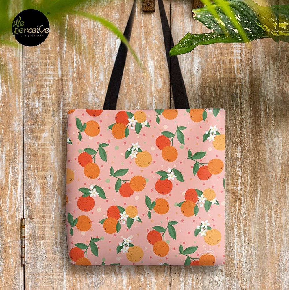 Fruity Spirit Collection Orange Garden in the Fresh Morning tote bag.jpg