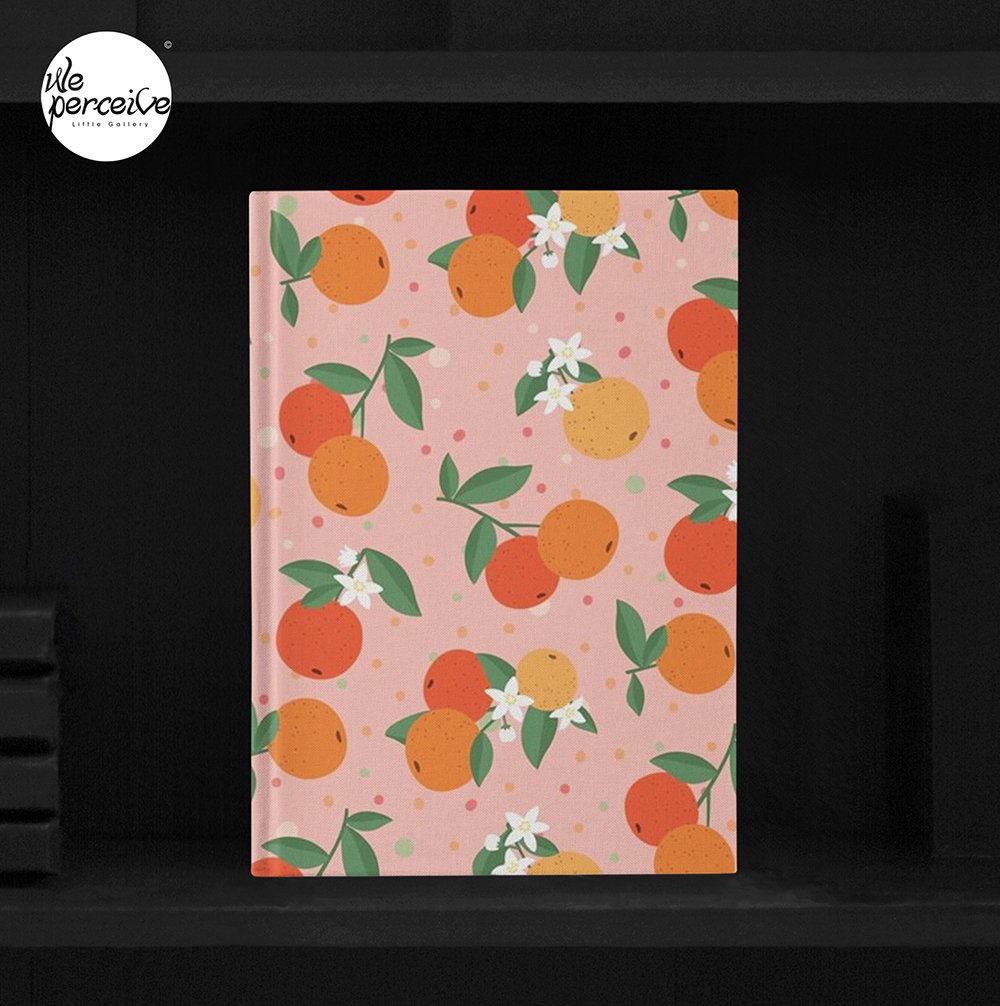 Fruity Spirit Collection Orange Garden in the Fresh Morning hardcover notebook.jpg