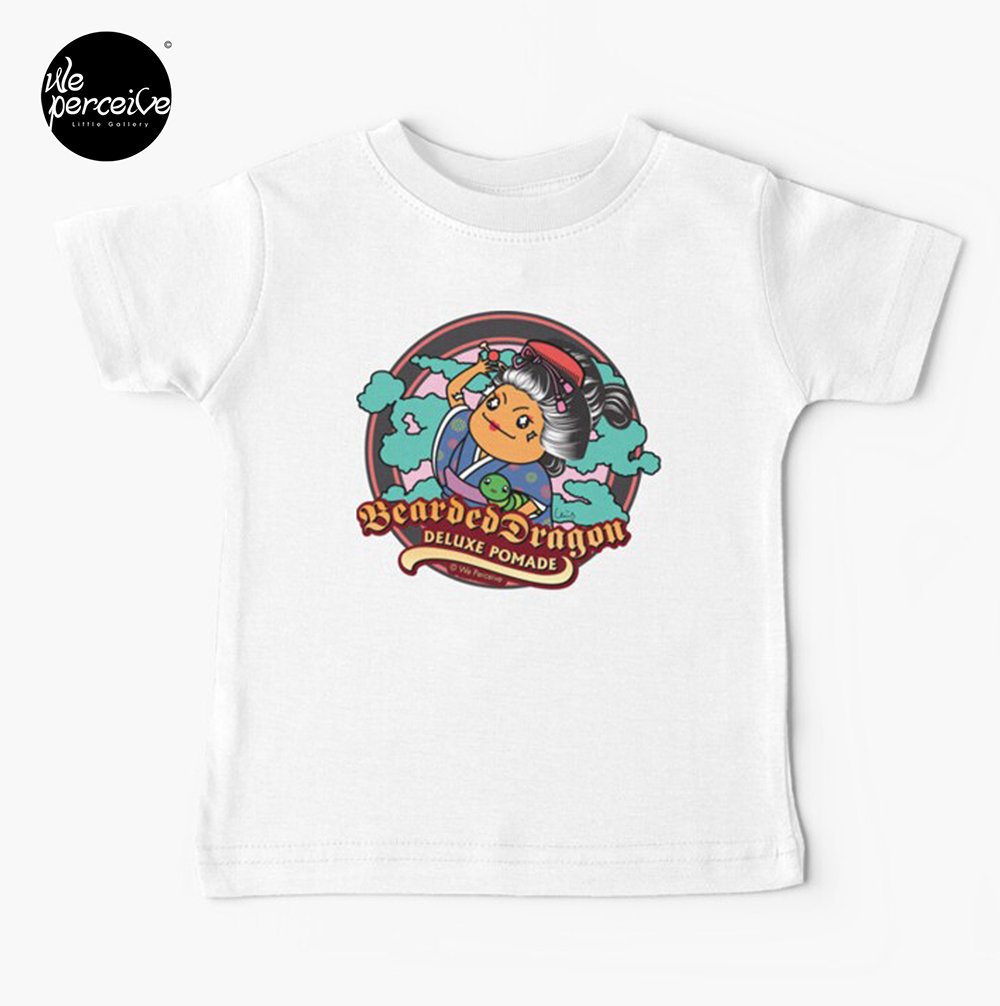 WE PERCEIVE | LIZARD FANATIC - Japanese Style Bearded Dragon Deluxe Pomade Baby T-Shirt
