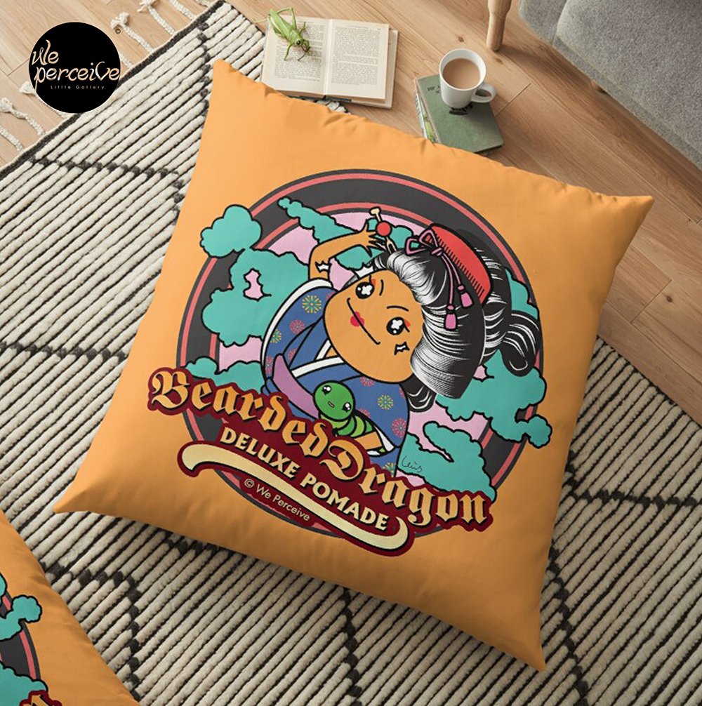 WE PERCEIVE | LIZARD FANATIC - Japanese Style Bearded Dragon Deluxe Pomade Floor Pillow