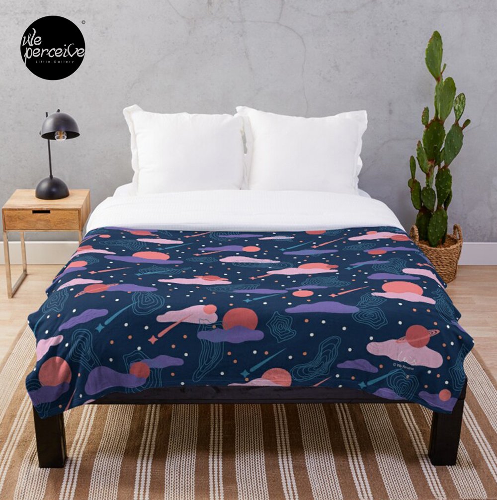 SURREALISM ART COLLECTION - Conceptual Movement of Universe Space Eternity Throw Blanket