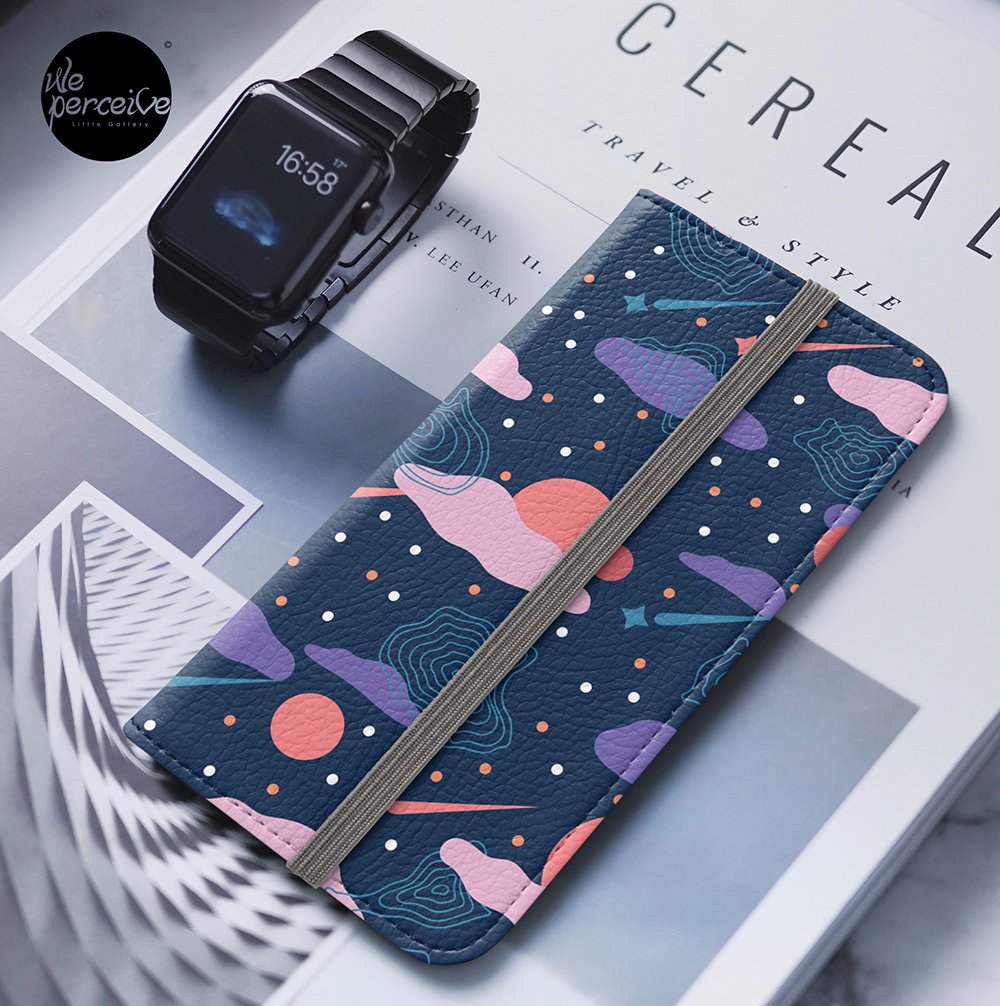 WE PERCEIVE | SURREALISM ART COLLECTION - Conceptual Movement of Universe Space Eternity iPhone Wallet