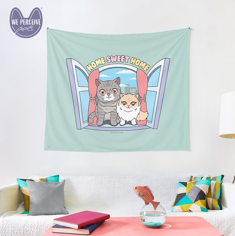 WPP Chubby Meow Space Home Sweet Home wall tapestry.jpg